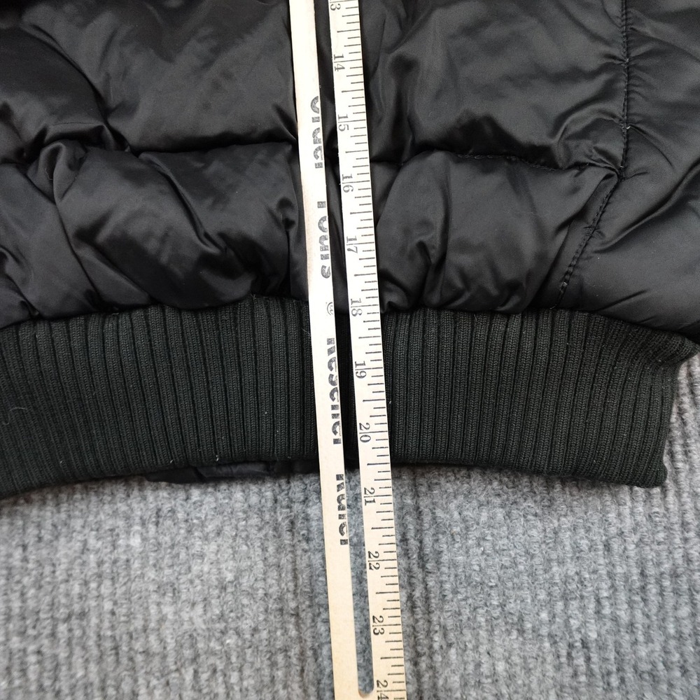 The North Face 550 Down Jacket Womens Small Black Hooded Quilted Puffer Full Zip - Picture 10 of 11